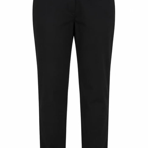 Cleo Womens Black Viscose Chino Trousers Size 12 Regular Zip