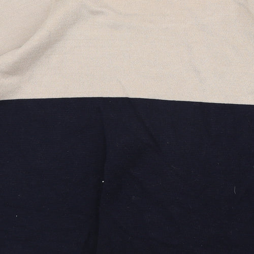 Jager Womens Multicoloured Round Neck 100% Cotton Pullover Jumper Size L
