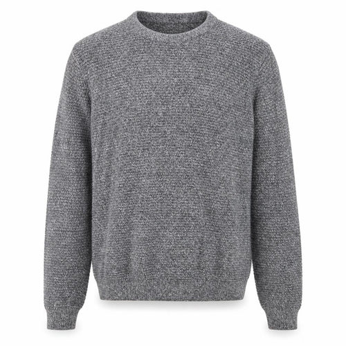 Celio Mens Grey Round Neck Acrylic Pullover Jumper Size L Long Sleeve