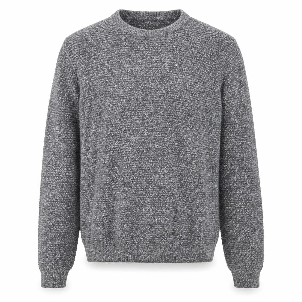Celio Mens Grey Round Neck Acrylic Pullover Jumper Size L Long Sleeve