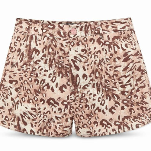 Missguided Womens Brown Animal Print Polyester Hot Pants Shorts Size 10 Regular Zip - Leopard Print