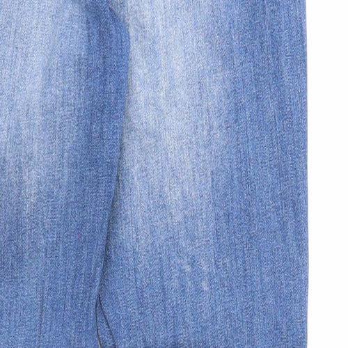 JDY Womens Blue Cotton Straight Jeans Size 32 in L32 in Regular Zip