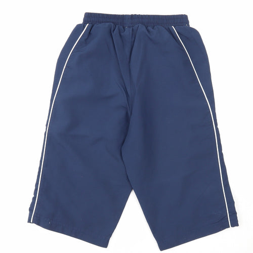 Umbro Boys Blue Polyester Bermuda Shorts Size 9-10 Years Regular Drawstring