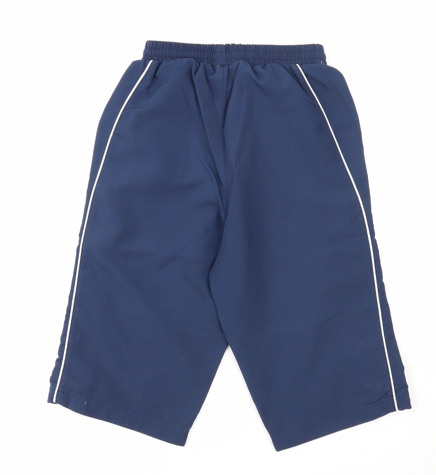 Umbro Boys Blue Polyester Bermuda Shorts Size 9-10 Years Regular Drawstring