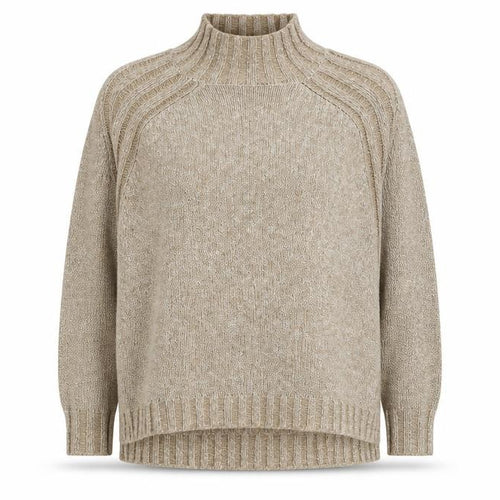 Edition Womens Brown High Neck Acrylic Pullover Jumper Size XL