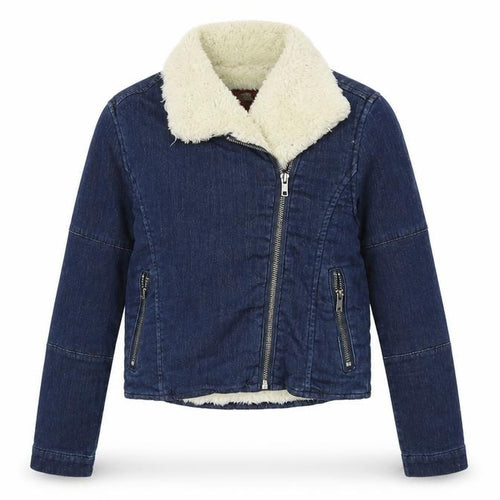 7 For All Mankind Girls Blue Jacket Size M Zip