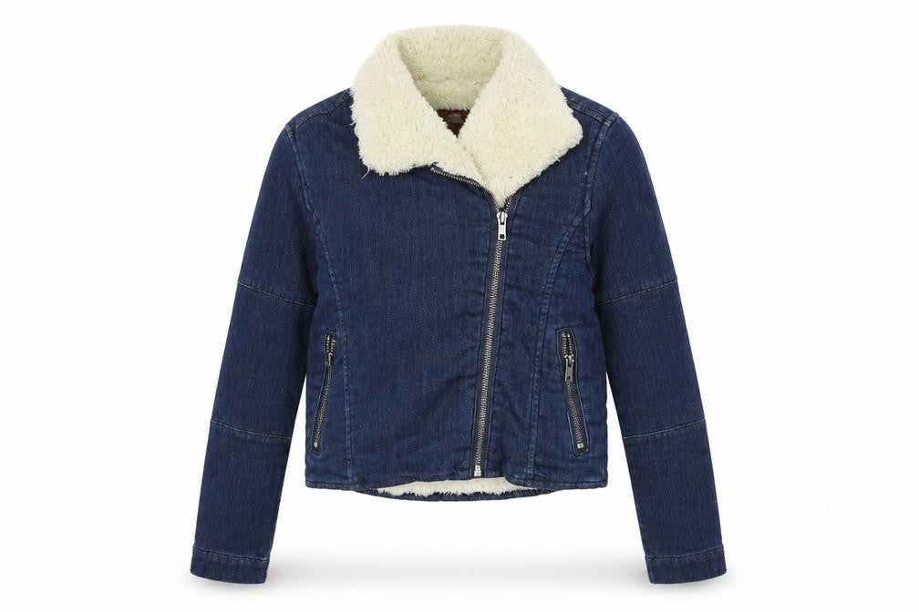 7 For All Mankind Girls Blue Jacket Size M Zip