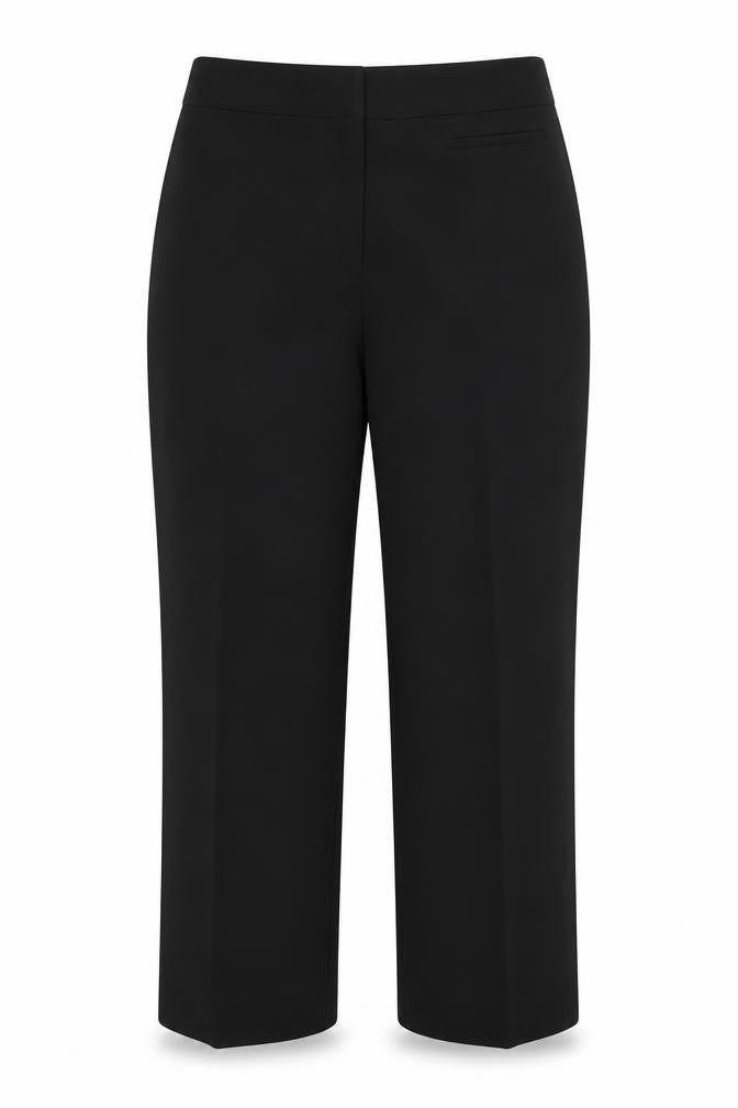 Eleganze Womens Black Viscose Trousers Size 14 Regular Zip