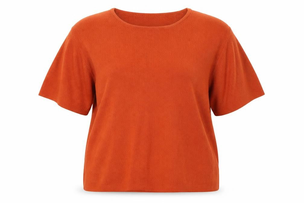 Berkertex Womens Orange Round Neck Acrylic Pullover Jumper Size 14 - Size 14-16