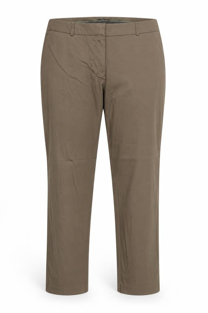 Jake S Womens Green Polyester Chino Trousers Size 39 in Regular Zip