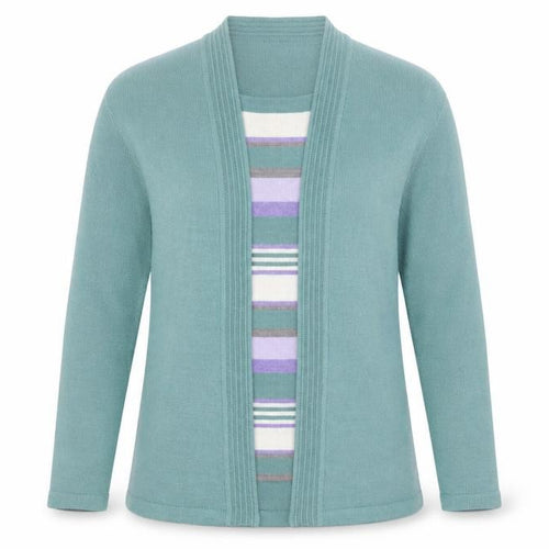 EWM Womens Green Round Neck Acrylic Cardigan Jumper Size S - Size 10-12 Twinset