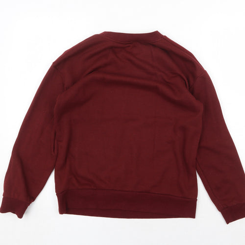 Topshop Womens Red Polyester Pullover Sweatshirt Size 6 Pullover - Copenhagen