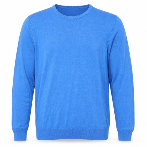 Marks and Spencer Mens Blue Round Neck Acrylic Pullover Jumper Size M Long Sleeve