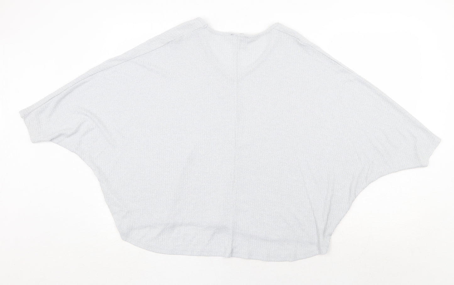 New Look Womens Grey Round Neck Viscose Pullover Jumper Size S - Oversized