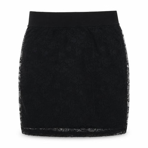 H&M Womens Black Geometric Polyamide A-Line Skirt Size 8