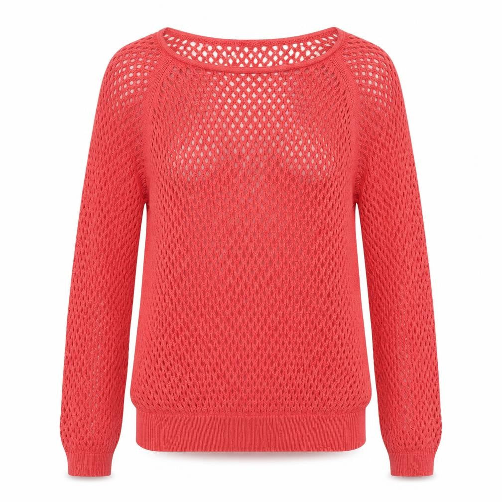 Blue Motion Womens Pink Boat Neck Cotton Pullover Jumper Size M