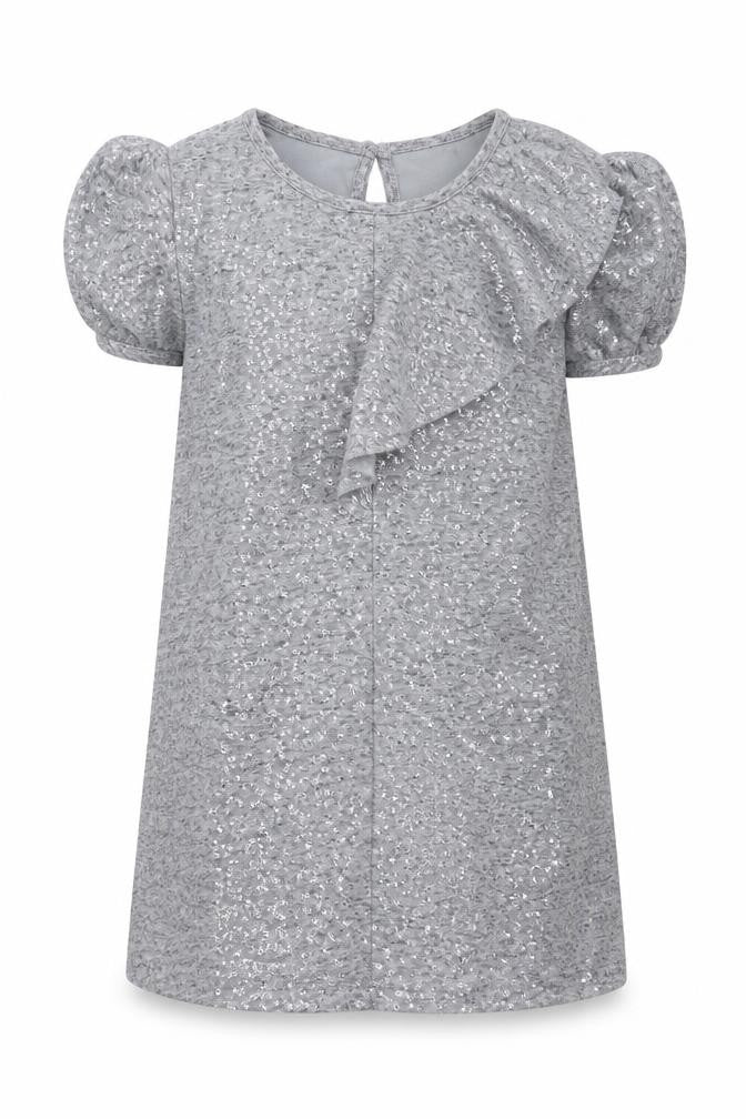 NEXT Girls Grey Polyester T-Shirt Dress Size 5 Years Boat Neck Pullover