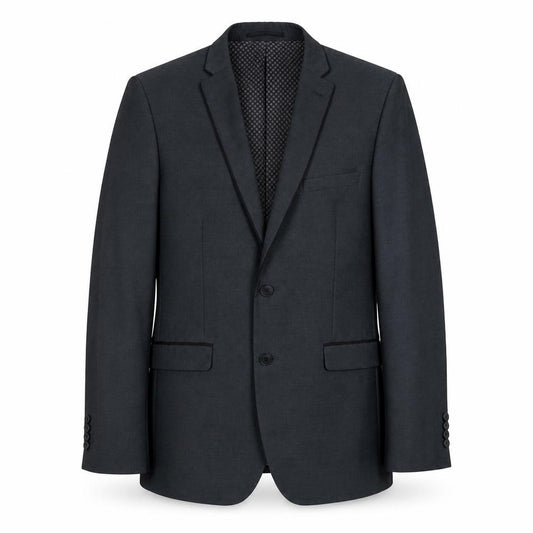 Front view of Next men’s grey polyester jacket suit jacket, size L, regular