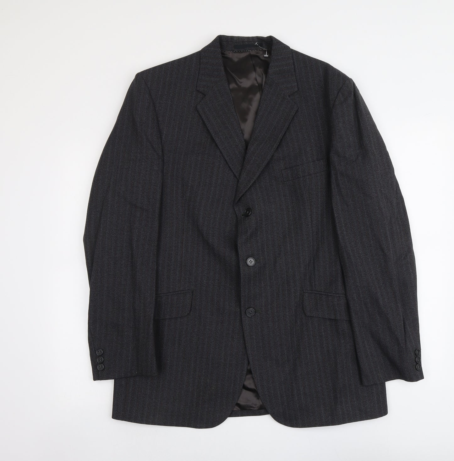 Centaur Mens Blue Striped Wool Jacket Suit Jacket Size M Regular