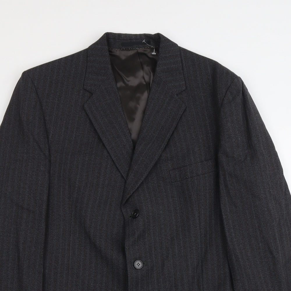 Centaur Mens Blue Striped Wool Jacket Suit Jacket Size M Regular