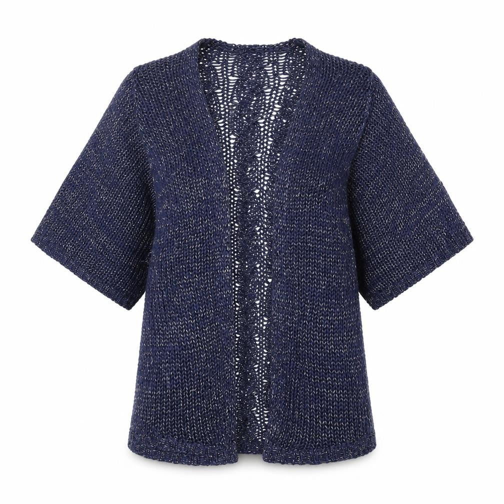 Stradivarius Womens Blue V-Neck Acrylic Cardigan Jumper Size S