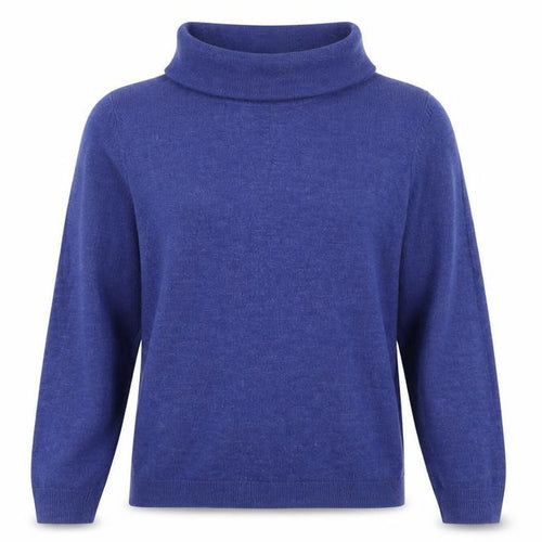Dunnes Stores Womens Blue Roll Neck Acrylic Pullover Jumper Size L