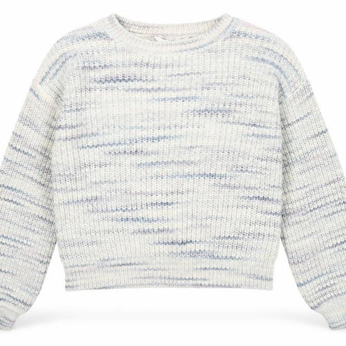 Marks and Spencer Girls Beige Round Neck Geometric Cotton Pullover Jumper Size 11-12 Years Pullover