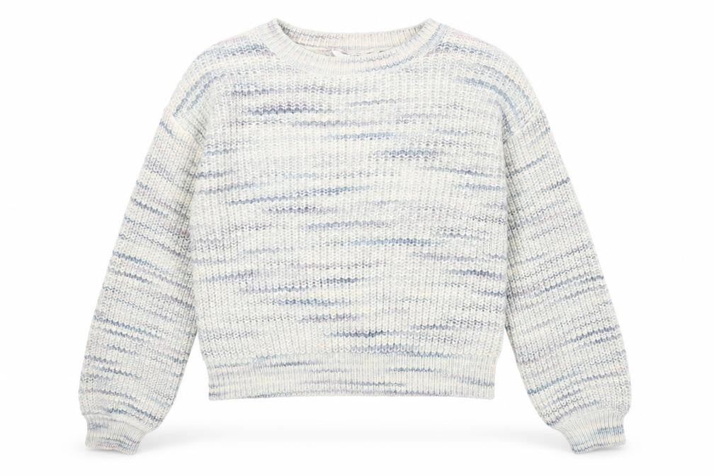 Marks and Spencer Girls Beige Round Neck Geometric Cotton Pullover Jumper Size 11-12 Years Pullover