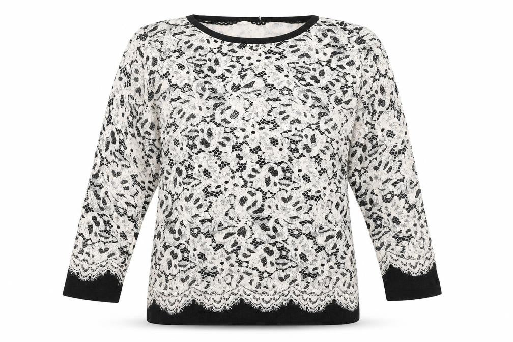 Coast Womens White Round Neck Floral Cotton Pullover Jumper Size S