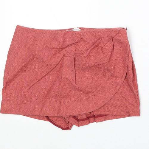 TSEsay Womens Pink 100% Cotton Skort Size S Regular Zip