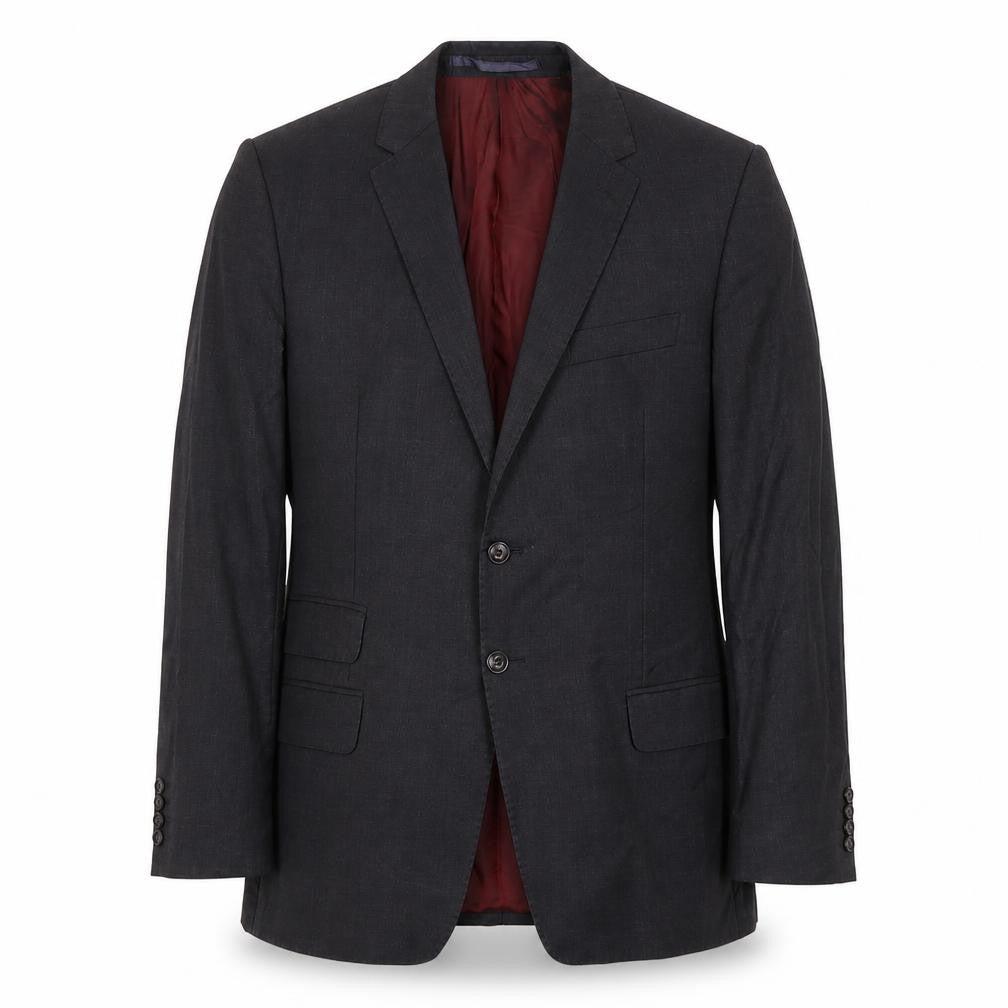 Front view of Marks & Spencer men’s grey wool jacket suit jacket, size 42, regular