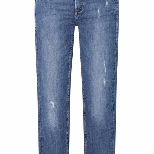 H&M Womens Blue Cotton Straight Jeans Size 24 in Regular Zip