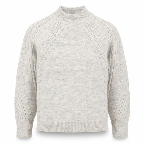 Marks and Spencer Womens Grey Mock Neck Acrylic Pullover Jumper Size S - Textured