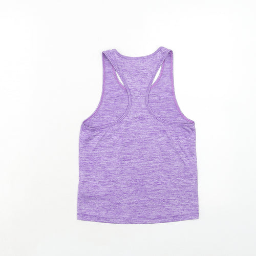 USA Pro Girls Purple Polyester Pullover Tank Size 7-8 Years Scoop Neck Pullover - Marl