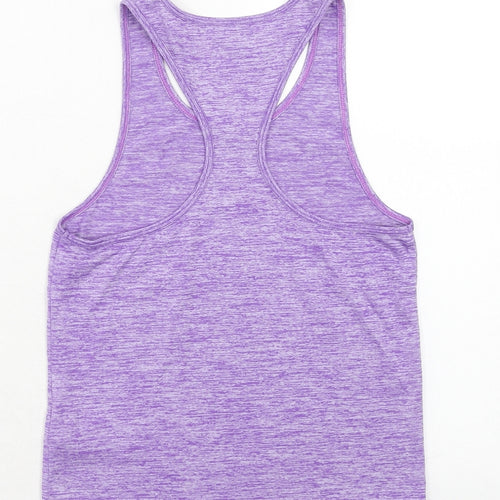 USA Pro Girls Purple Polyester Pullover Tank Size 7-8 Years Scoop Neck Pullover - Marl