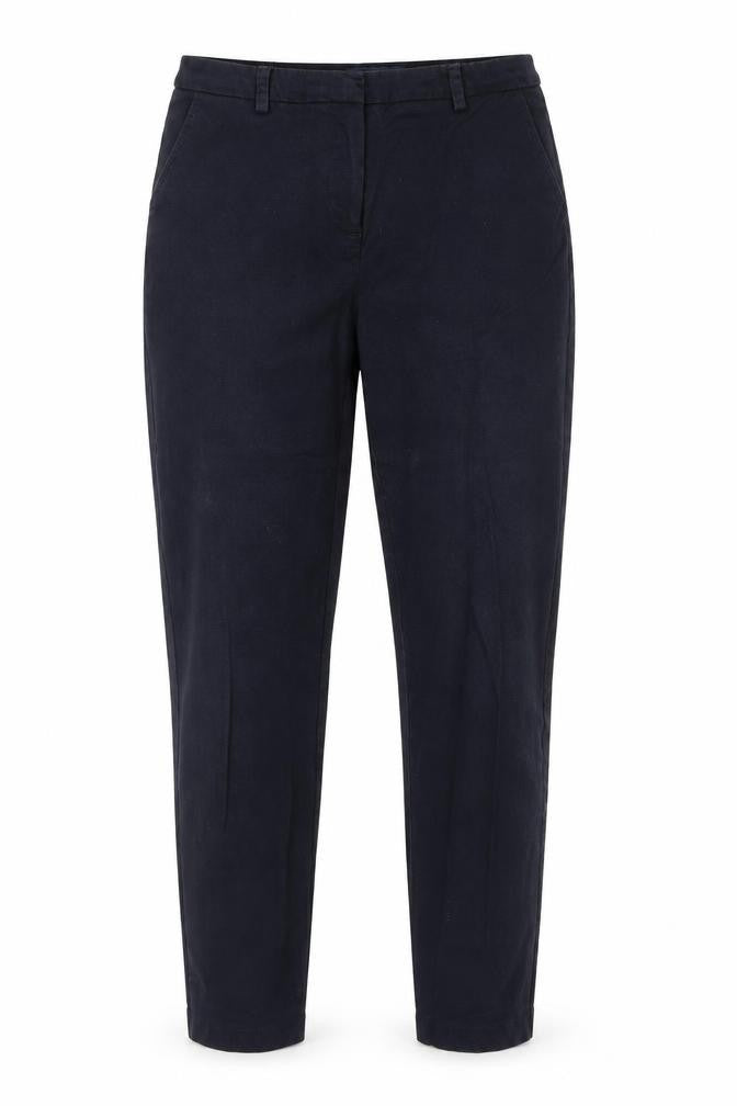 NEXT Womens Black Cotton Carrot Trousers Size 8 Regular Hook & Eye
