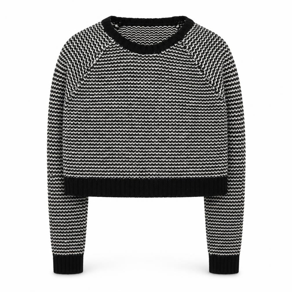 New Look Girls Black Round Neck Geometric Acrylic Pullover Jumper Size 12-13 Years Pullover