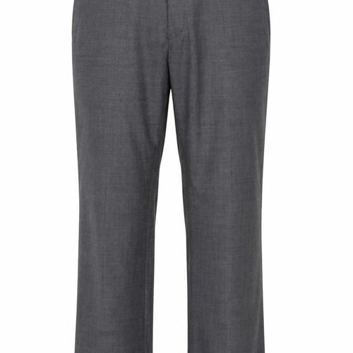 Tech Mens Grey Wool Dress Pants Trousers Size 34 in Regular Hook & Eye
