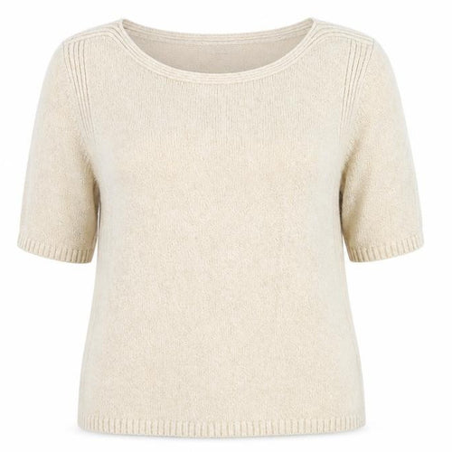 Marks and Spencer Womens Beige Boat Neck Viscose Pullover Jumper Size 12