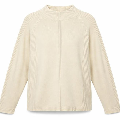 Ann Marie Womens Beige Round Neck Acrylic Pullover Jumper Size M