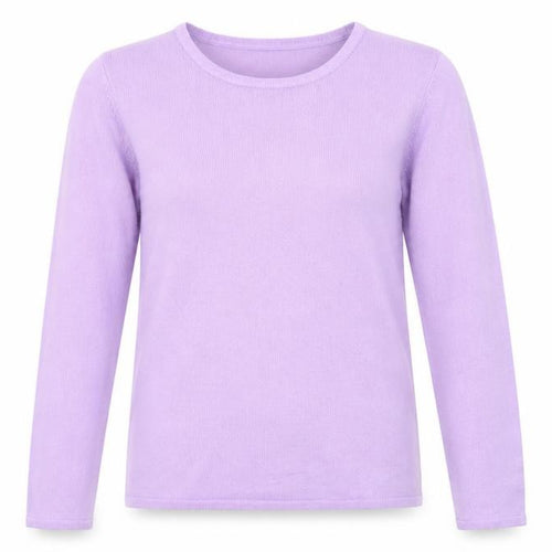 Bonmarché Womens Purple Round Neck Acrylic Pullover Jumper Size XS