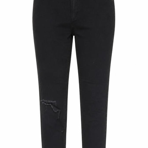 Bershka Womens Black Cotton Skinny Jeans Size 8 Regular Zip