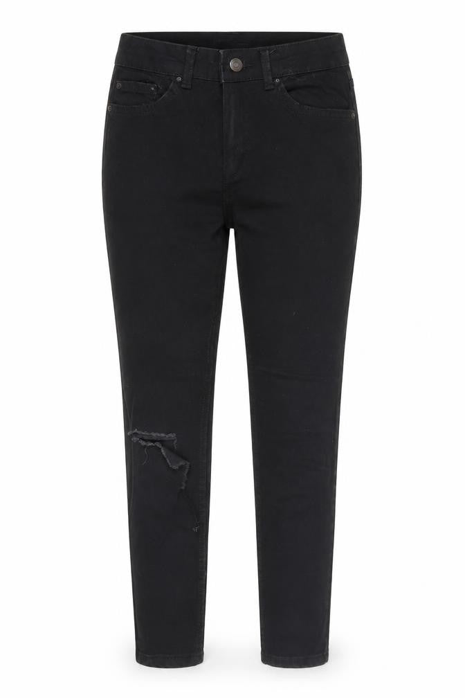Bershka Womens Black Cotton Skinny Jeans Size 8 Regular Zip