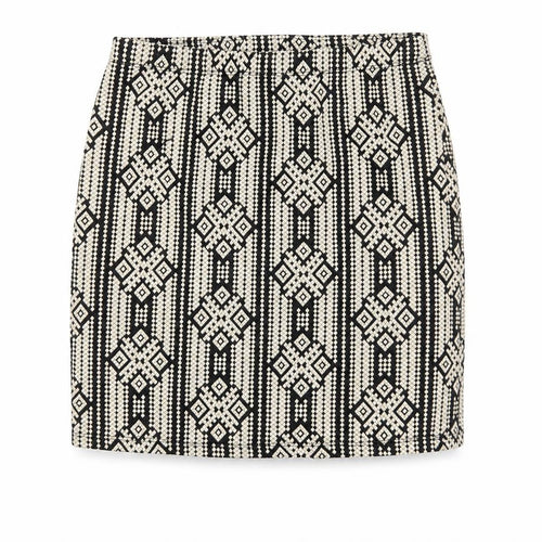 FOREVER 21 Womens Beige Geometric Cotton A-Line Skirt Size S