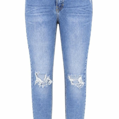 Topshop Womens Blue Cotton Skinny Jeans Size 26 in L30 in Regular Zip