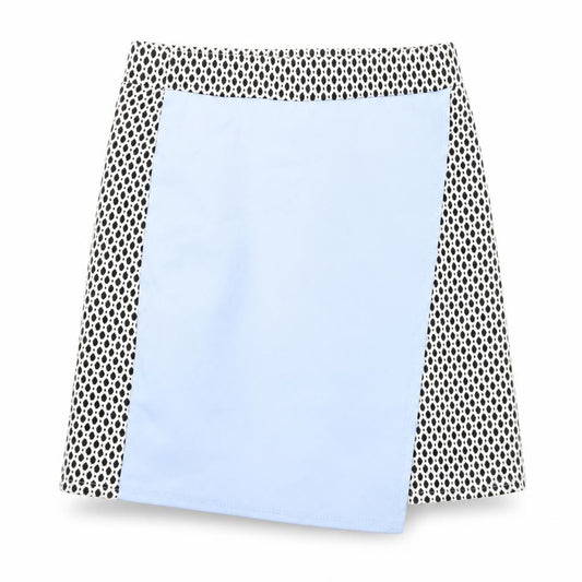 River Island Girls Black Geometric Cotton A-Line Skirt Size 9-10 Years Regular Pull On