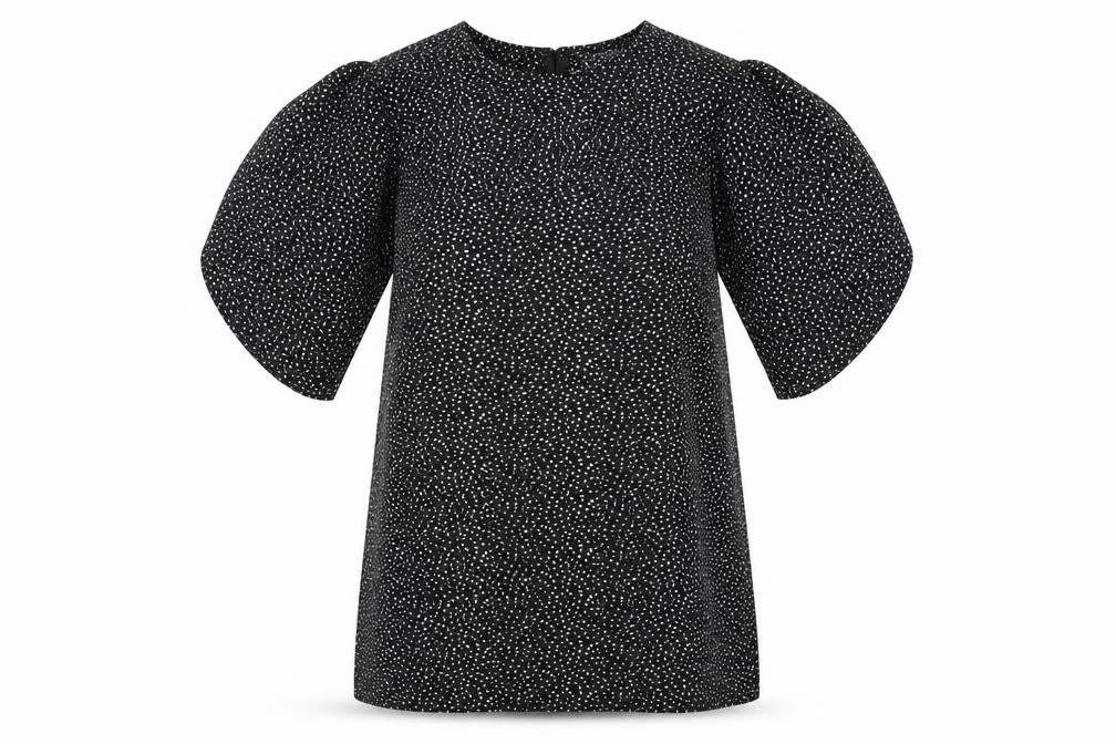 BeYou Womens Black Geometric Polyester A-Line Size 12 Round Neck Tie - Size 12-14