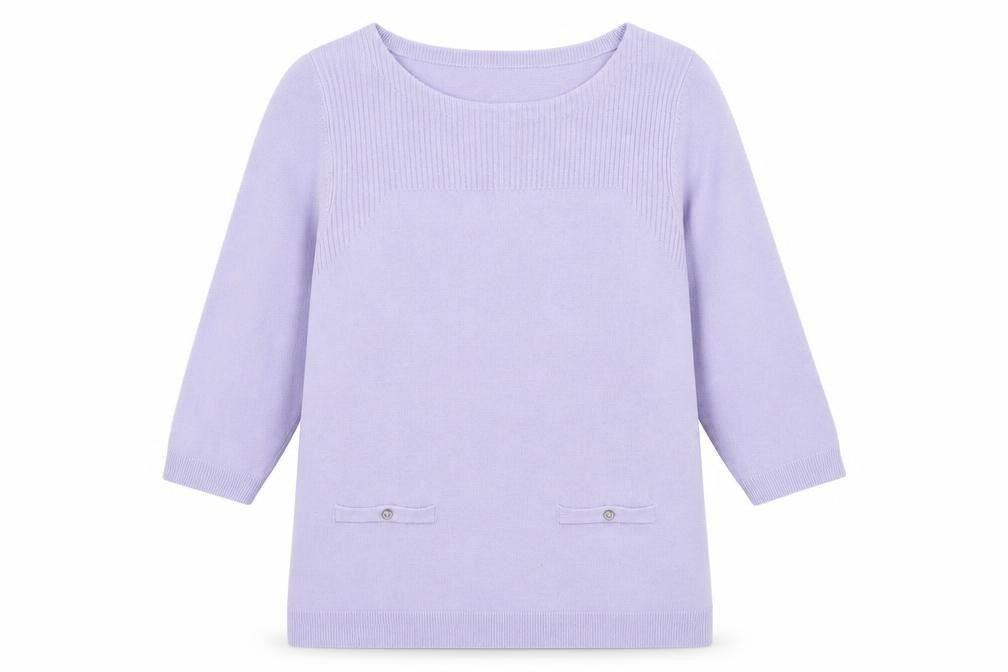 BHS Womens Purple Boat Neck Acrylic Pullover Jumper Size 18