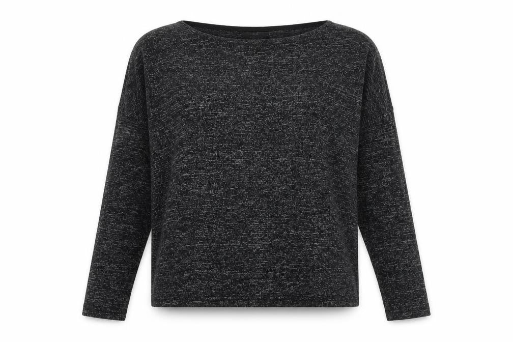 Front view of Only women’s black v-neck viscose jumper, size S