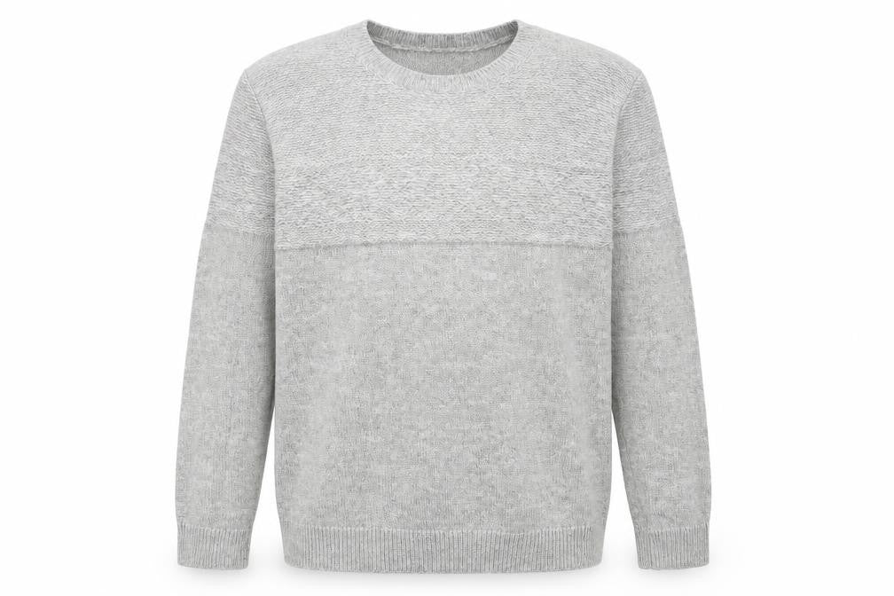 Gap Mens Grey Round Neck Acrylic Pullover Jumper Size L Long Sleeve